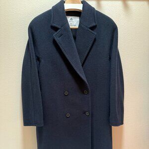 ARITZIA BABATON WOMEN'S THE SLOUCH COAT, NAVY XS